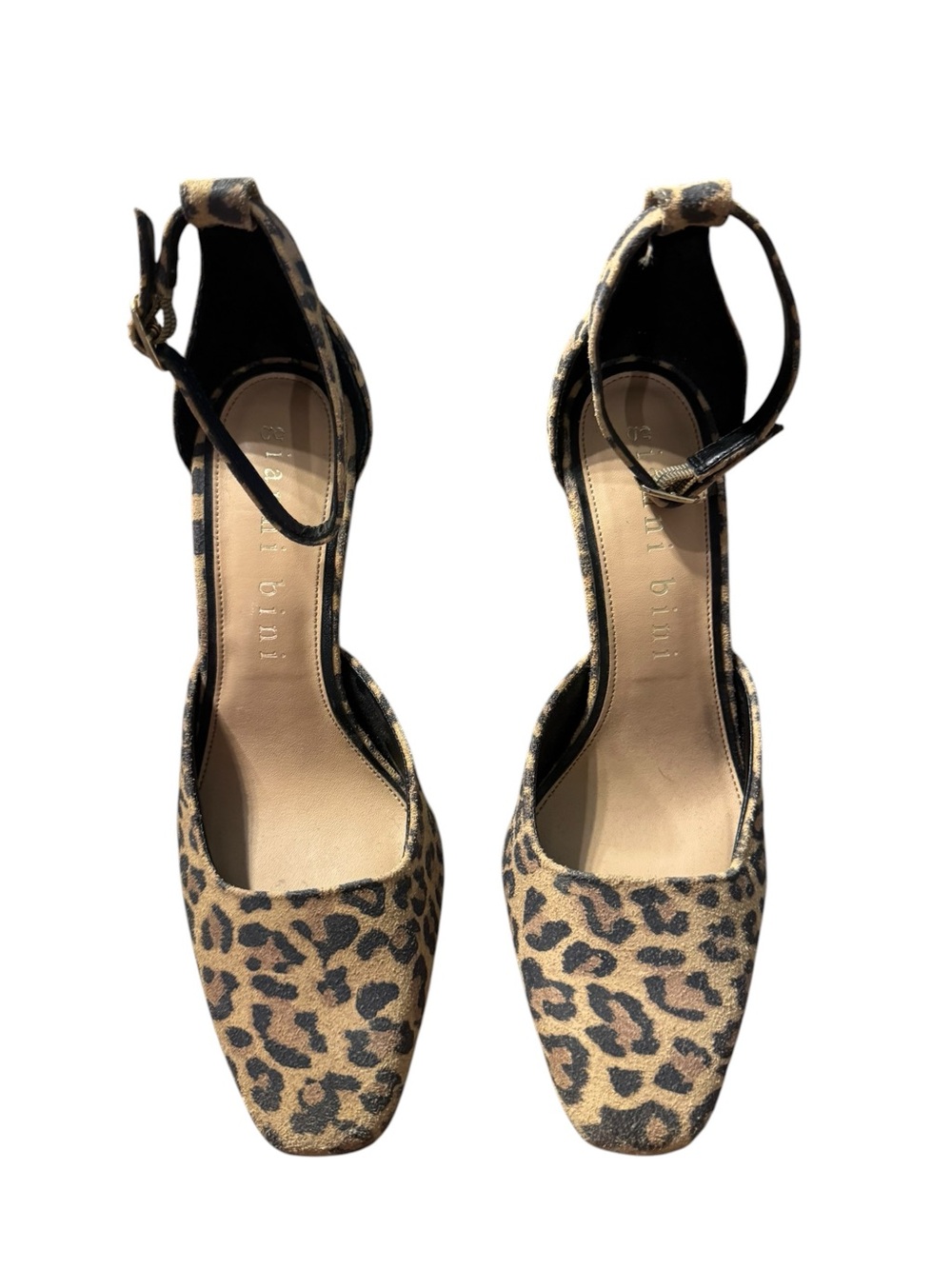Gianni‎ Bini Women's Leopard Print Ankle Strap Pumps - Tan/Black